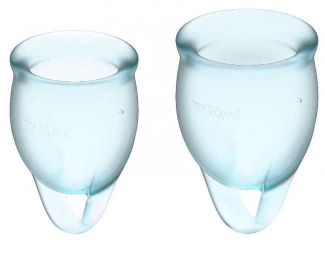 Набор голубых менструальных чаш Feel confident Menstrual Cup Набор голубых менструальных чаш Feel confident Menstrual Cup