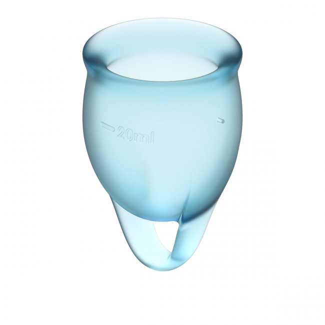 Набор голубых менструальных чаш Feel confident Menstrual Cup Набор голубых менструальных чаш Feel confident Menstrual Cup