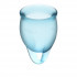 Набор голубых менструальных чаш Feel confident Menstrual Cup Набор голубых менструальных чаш Feel confident Menstrual Cup