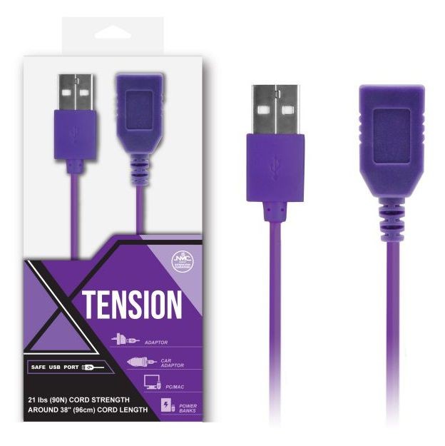 Фиолетовый удлинитель USB-провода - 100 см., NMC Фиолетовый удлинитель USB-провода - 100 см., NMC