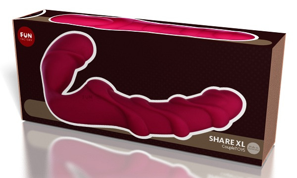 Безремневой ярко-розовый страпон Share XL, Fun Factory Безремневой ярко-розовый страпон Share XL, Fun Factory