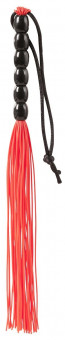 Красная мини-плеть из резины Rubber Mini Whip - 22 см., Blush Novelties