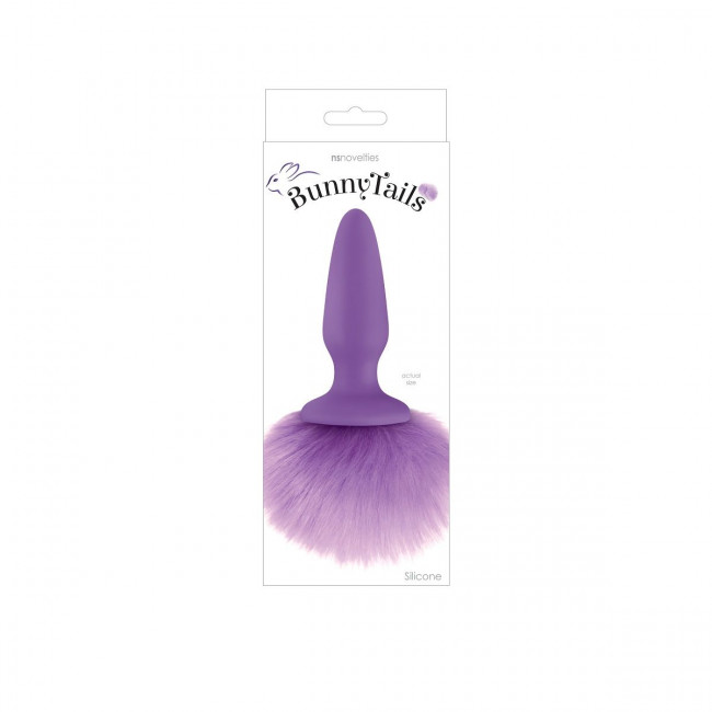 Фиолетовая анальная пробка с фиолетовым заячьим хвостом Bunny Tails Purple, NS Novelties Фиолетовая анальная пробка с фиолетовым заячьим хвостом Bunny Tails Purple, NS Novelties