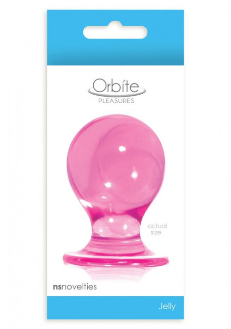 Большая розовая анальная пробка Orbite - 6,8 см., NS Novelties