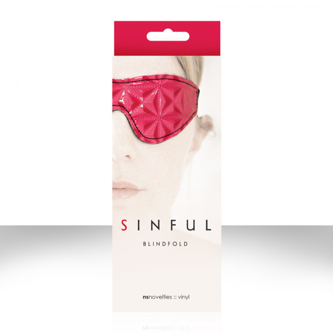 Розовая маска на глаза SINFUL BLIDFOLD, NS Novelties