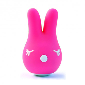 Ярко-розовый вибростимулятор Bunny с ушками, RestArt