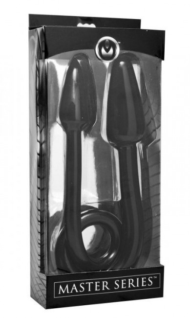 Черный двусторонний анальный стимулятор Ravens Tail 2X Dual Ended Anal Plug