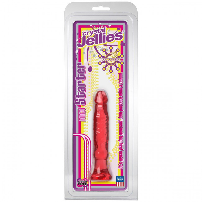 Розовый анальный стимулятор Crystal Jellies 6" Anal Starter - 11,9 см., Doc Johnson