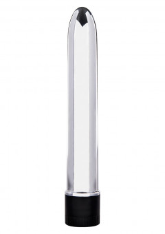 Серебристый вибратор RETRO ULTRA SLIMLINE - 17 см., Toy Joy