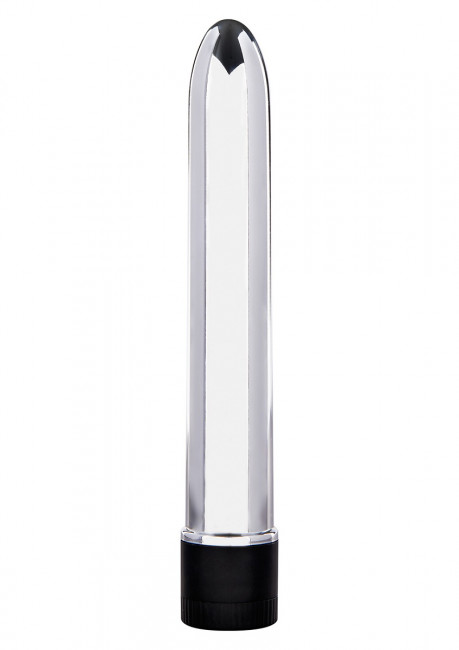 Серебристый вибратор RETRO ULTRA SLIMLINE - 17 см., Toy Joy