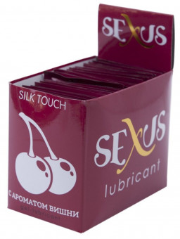 Набор из 50 пробников увлажняющей гель-смазки с ароматом вишни Silk Touch Cherry по 6 мл. каждый, Sexus