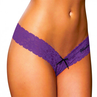 Фиолетовые ажурные трусики-танга, Hustler Lingerie