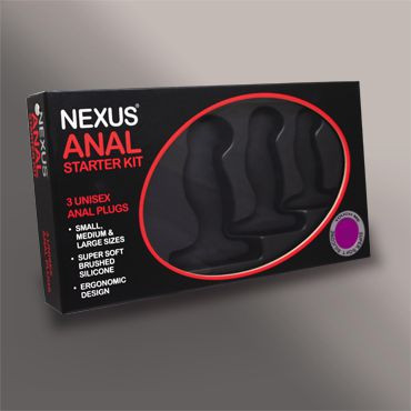Набор из 3 массажеров простаты чёрного цвета NEXUS ANAL STARTER KIT, Nexus Range