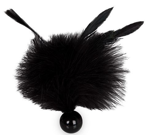 Черная метелка с круглой ручкой FEATHER TICKLER Черная метелка с круглой ручкой FEATHER TICKLER