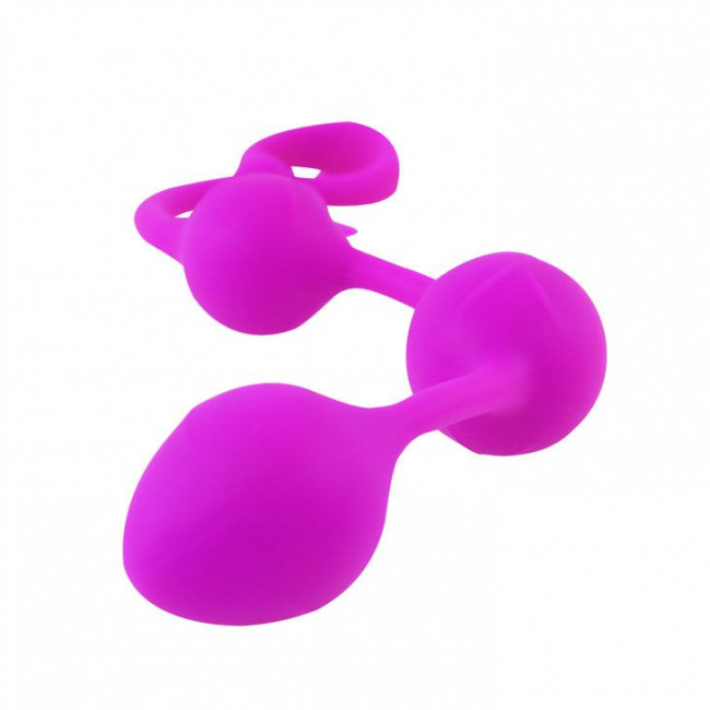Анальная цепочка Balls из силикона - 25,5 см., Baile