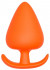 Оранжевая анальная пробка PLUG WITH T-HANDLE - 7,7 см.