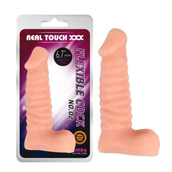 Телесный фаллоимитатор Flexible Cock No.02 - 16,4 см., Chisa