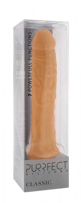 Телесный вибратор-реалистик PURRFECT SILICONE CLASSIC 8.5INCH - 21,5 см., Dream Toys Телесный вибратор-реалистик PURRFECT SILICONE CLASSIC 8.5INCH - 21,5 см., Dream Toys