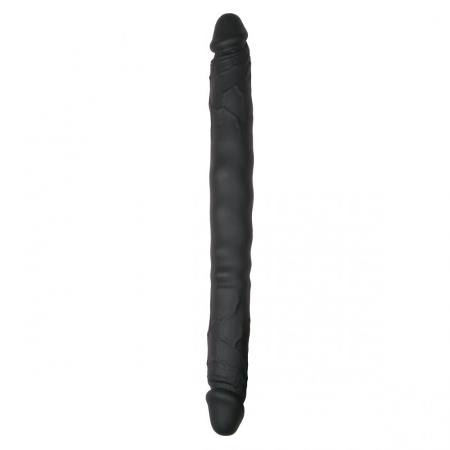 Черный двусторонний фаллоимитатор Double End Dildo - 30 см.