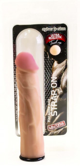 Упругая насадка для страпона Харнесс - 21 см., LOVETOY (А-Полимер)