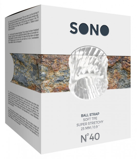 Прозрачное эрекционное кольцо No.40 Ball Strap Прозрачное эрекционное кольцо No.40 Ball Strap