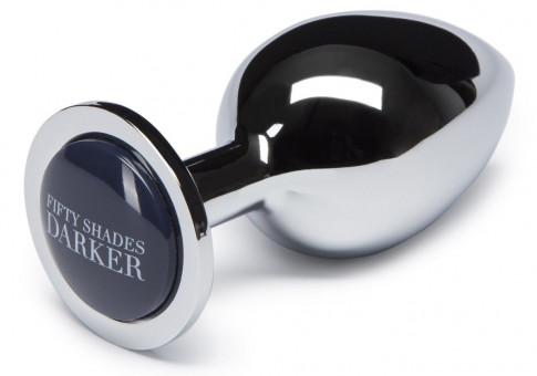 Серебристая анальная пробка Beyond Erotic Butt Plug - 8,9 см., Fifty Shades of Grey