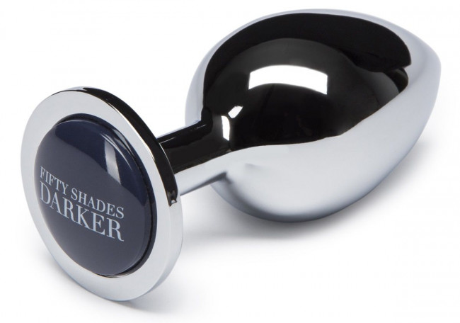 Серебристая анальная пробка Beyond Erotic Butt Plug - 8,9 см., Fifty Shades of Grey
