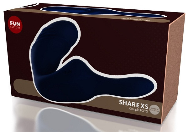 Безремневой синий страпон Share XS, Fun Factory