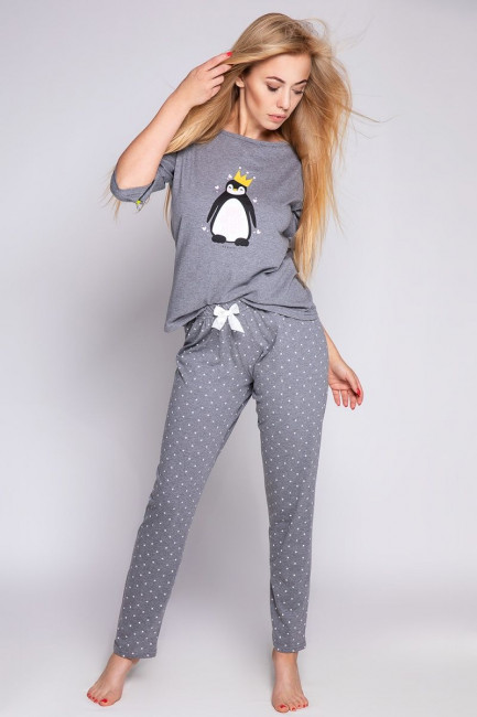 Хлопковая пижама Pinguino с пингвином