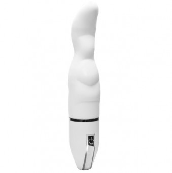Белый фигурный вибратор PURRFECT SILICONE DELUXE VIBE - 15 см., Dream Toys