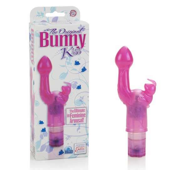 Розовый вибромассажер Bunny Kiss, California Exotic Novelties