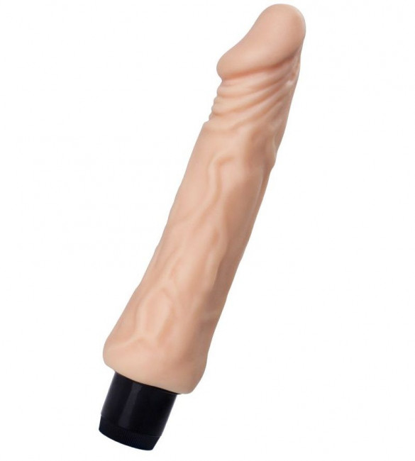 Телесный вибратор-реалистик с выраженной головкой - 18 см., A-toys