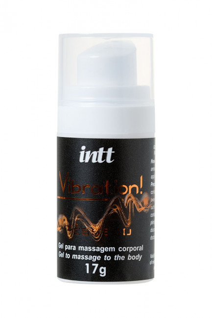 Жидкий массажный гель INTT VIBRATION Peach с ароматом персика и эффектом вибрации - 17 мл., INTT Жидкий массажный гель INTT VIBRATION Peach с ароматом персика и эффектом вибрации - 17 мл., INTT