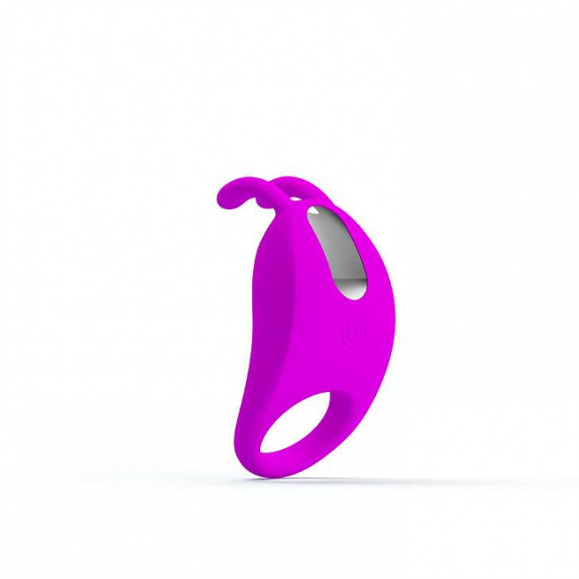 Лиловое эрекционное кольцо с вибрацией Rabbit Vibrator, Baile