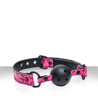 Розовый виниловый кляп SINFUL BALL GAG, NS Novelties