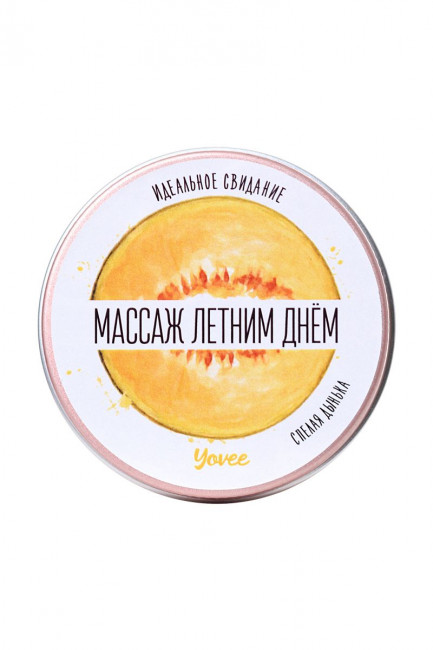 Массажная свеча «Массаж летним днём» с ароматом дыни - 30 мл., ToyFa