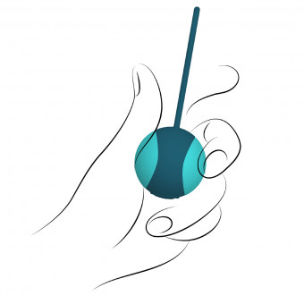 Бирюзовый вагинальный шарик соло STELLA I со сменным грузом, Jopen