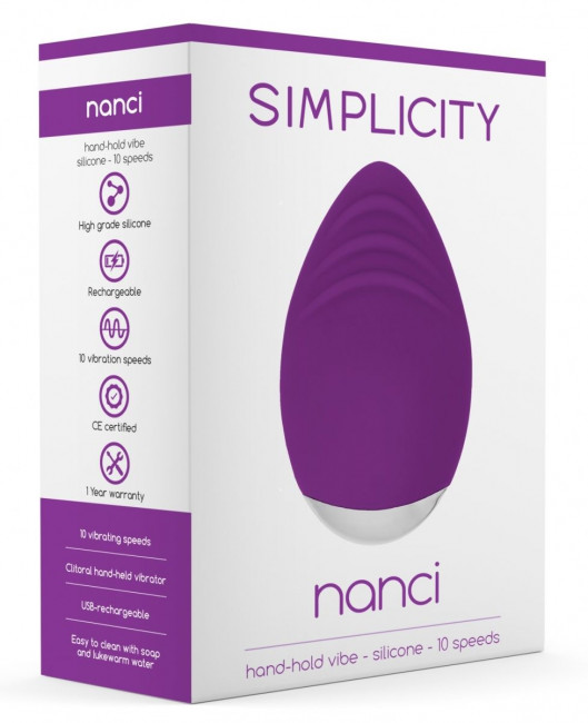 Фиолетовый клиторальный стимулятор Nanci - 10,5 см., Shots Media BV Фиолетовый клиторальный стимулятор Nanci - 10,5 см., Shots Media BV