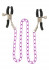 Зажимы для сосков Nipple Chain Metal на фиолетовой цепочке, Toy Joy Зажимы для сосков Nipple Chain Metal на фиолетовой цепочке, Toy Joy