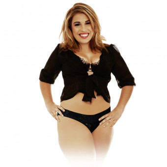 Трусики с  вибропулей Plus Size Black , Pipedream