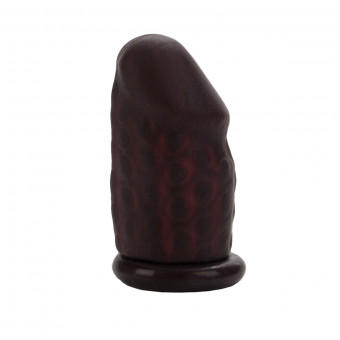 Коричневая насадка-удлинитель с пупырышками, California Exotic Novelties