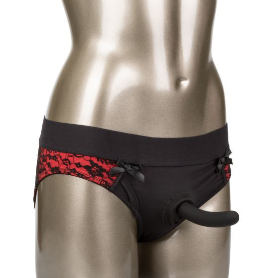 Красно-черные страпон-трусики Pegging Panty Set - размер L-XL Красно-черные страпон-трусики Pegging Panty Set - размер L-XL