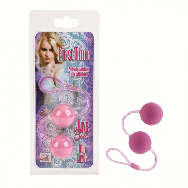 Розовые вагинальные шарики на гибкой сцепке FIRST TIME, California Exotic Novelties Розовые вагинальные шарики на гибкой сцепке FIRST TIME, California Exotic Novelties