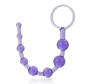 Фиолетовая анальная цепочка Shane's World Anal 101 Intro Beads - 21 см., California Exotic Novelties