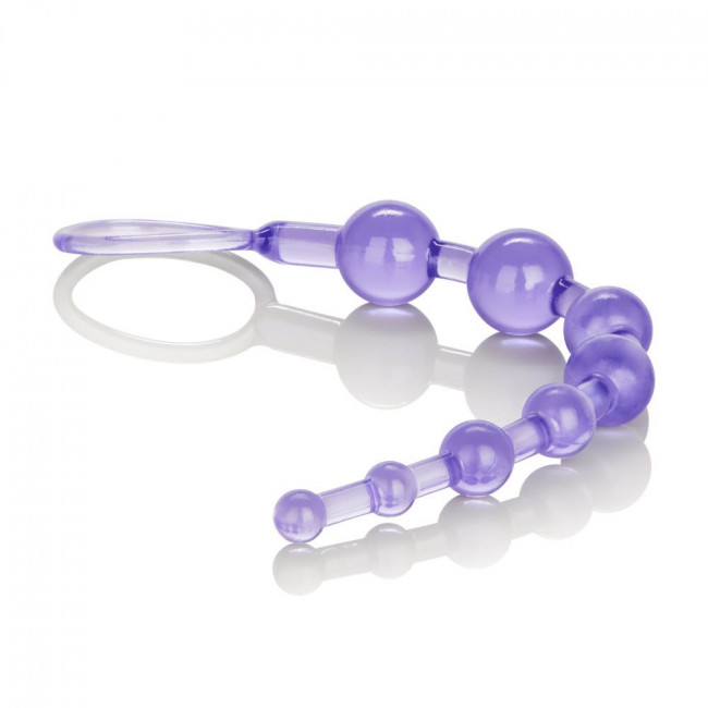 Фиолетовая анальная цепочка Shane's World Anal 101 Intro Beads - 21 см., California Exotic Novelties