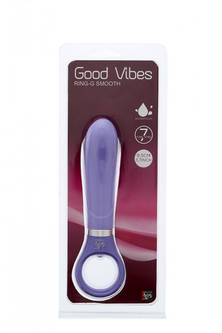 Фиолетовый анальный вибратор GOOD VIBES RING-G SMOOTH - 15,5 см., Dream Toys Фиолетовый анальный вибратор GOOD VIBES RING-G SMOOTH - 15,5 см., Dream Toys