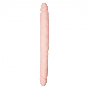 Телесный двусторонний фаллоимитатор Double End Dildo - 30 см.