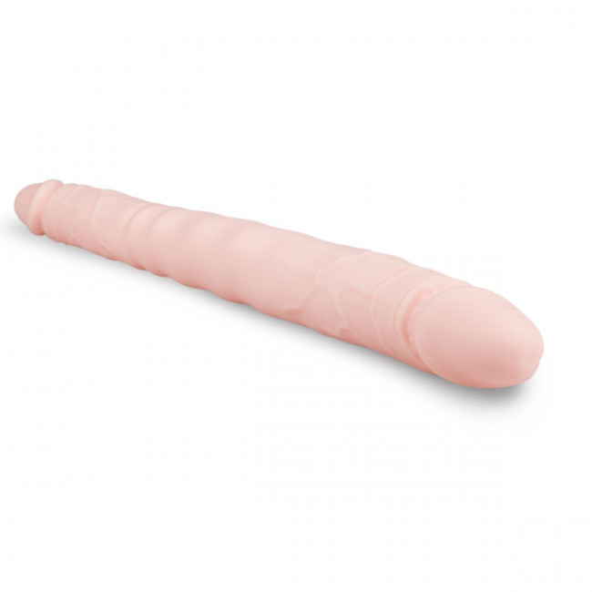 Телесный двусторонний фаллоимитатор Double End Dildo - 30 см. Телесный двусторонний фаллоимитатор Double End Dildo - 30 см.
