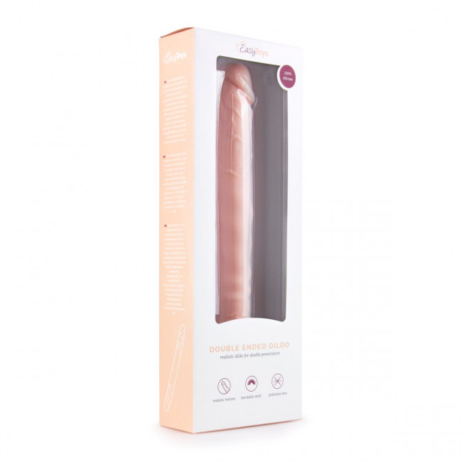 Телесный двусторонний фаллоимитатор Double End Dildo - 30 см. Телесный двусторонний фаллоимитатор Double End Dildo - 30 см.