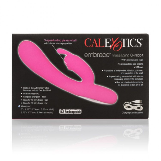 Розовый вибромассажер Embrace Massaging G-Rabbit, California Exotic Novelties